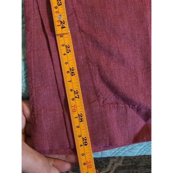 Athleta Size 24 Red Retreat Wide Leg 100% Linen Elastic Waist Drawstring Pants - Picture 12 of 14